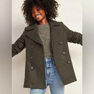 Old Navy Womens Olive Peacoat